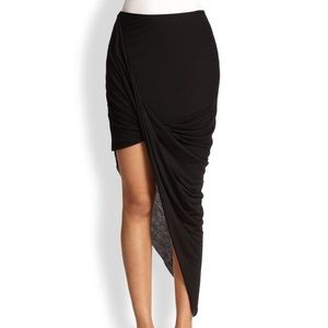 Helmut Lang Black Asymmetrical Skirt
